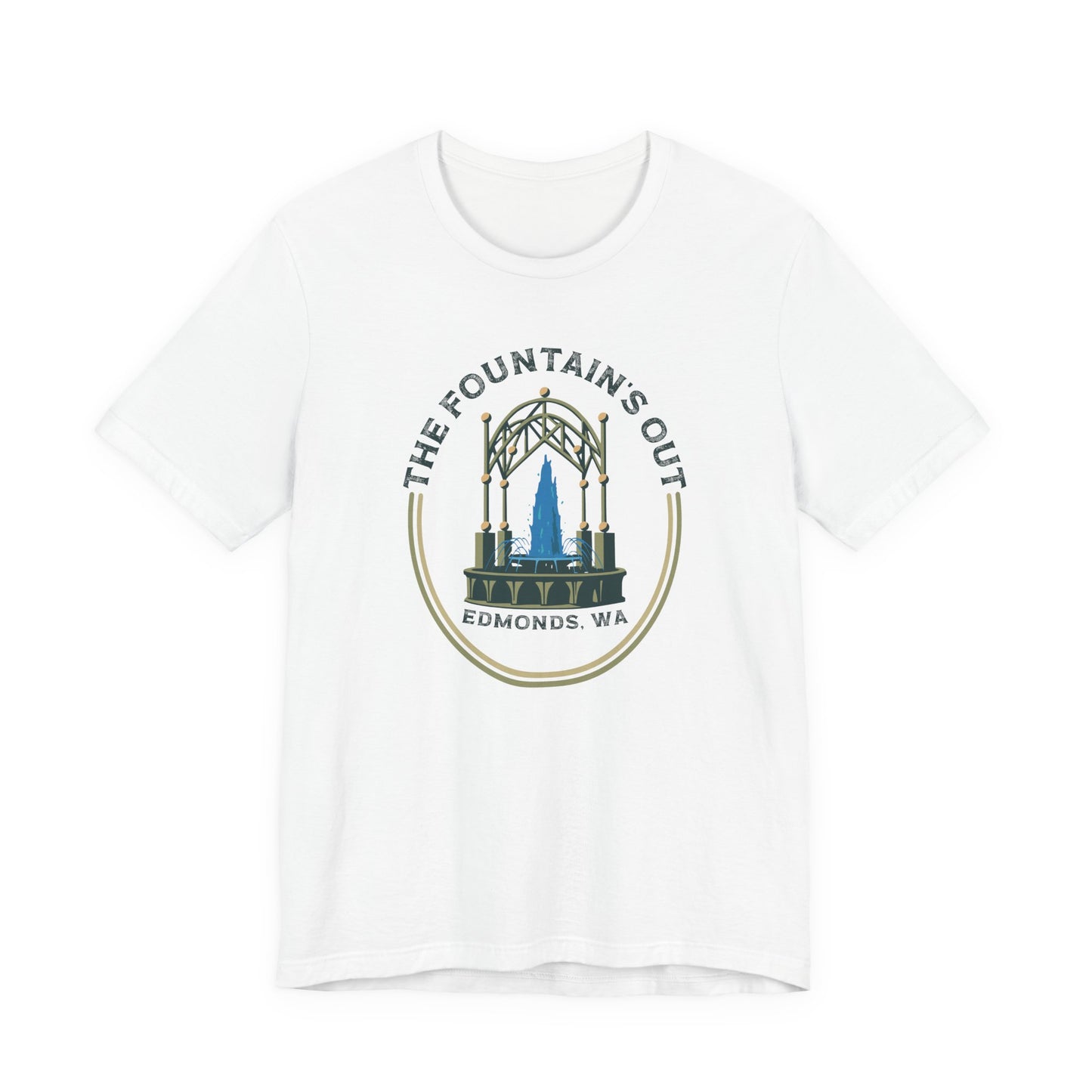 Edmonds Fountains Unisex Tee | Vintage Style Graphic Shirt, Casual Wear, Nature Lover Gift, Travel Souvenir, Summer Fashion