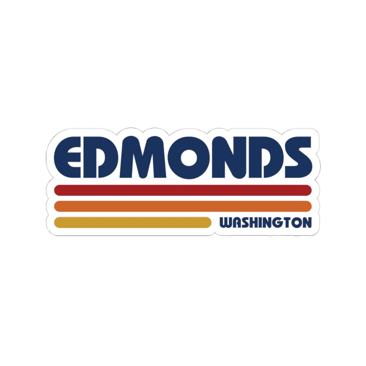 Edmonds Washington Sticker (4×2") – Retro Vinyl Decal