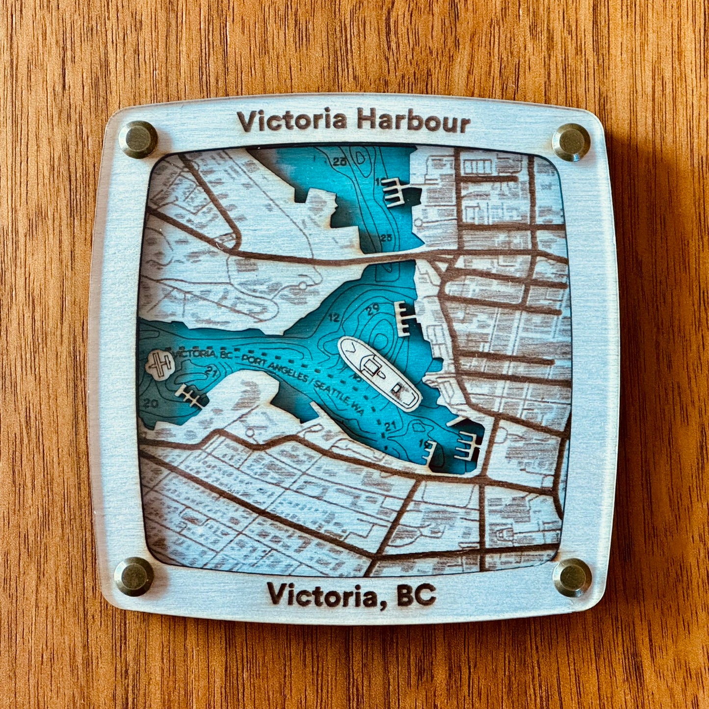 Victoria Harbour Coaster – Handcrafted Baltic Birch Art