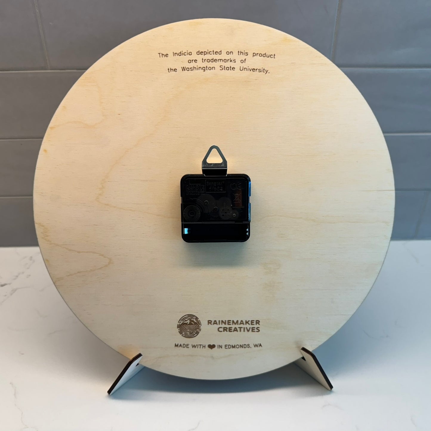 Martin Stadium Washington State University 12" Diameter Clock – Handcrafted in Washington