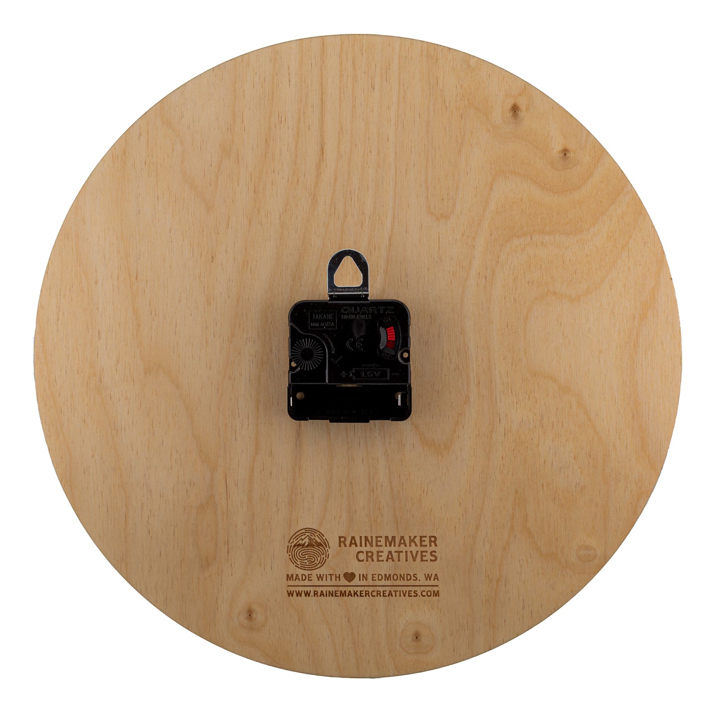 Tacoma Washington Topographical 12" Diameter Clock – Handcrafted in Washington