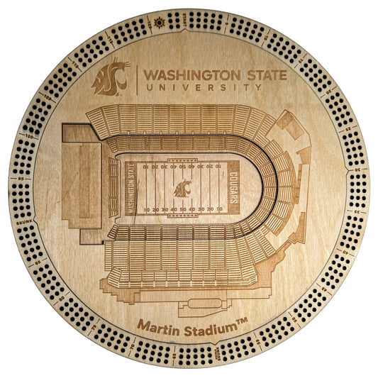 Martin Stadium Cribbage Board - Washington State University | Officially Licensed | WSU Cougs Gift
