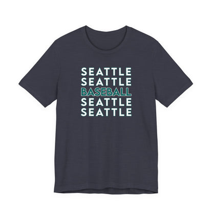 Seattle Baseball PNW Unisex Tee, Short Sleeve Shirt for Men and Women, Sports Fan Gift, Pacific Northwest Apparel, Baseball Team Shirt,