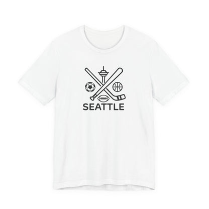Seattle Sports Unisex Tee, Sports Lover T-Shirt, Seattle Fan Shirt, Athletic Tee, Seattle Washington Tee