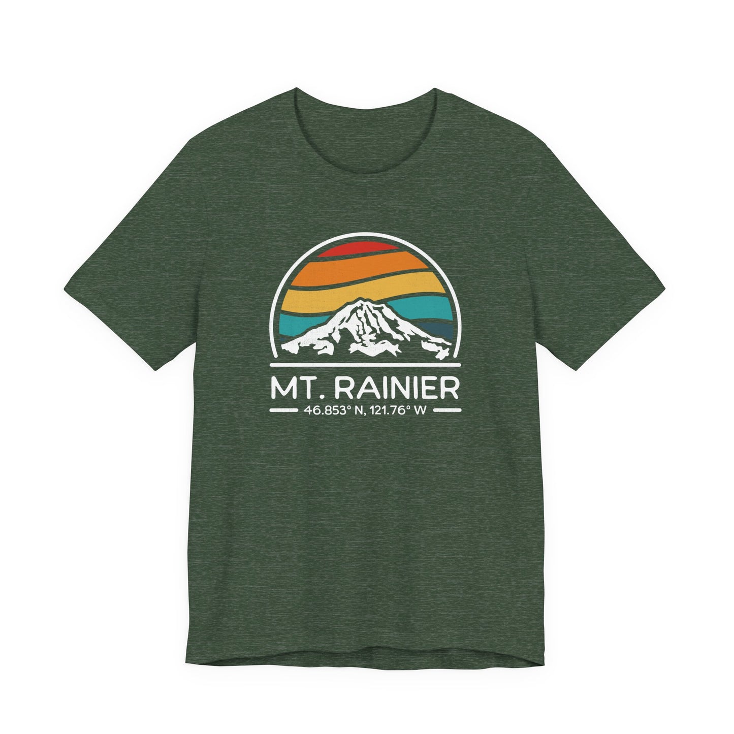 Mountain Retro Tee, Mt Rainier Vintage T-Shirt, Outdoor Hiking Shirt, Nature Lover Gift, Adventure Unisex Top