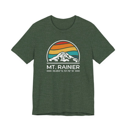 Mountain Retro Tee, Mt Rainier Vintage T-Shirt, Outdoor Hiking Shirt, Nature Lover Gift, Adventure Unisex Top