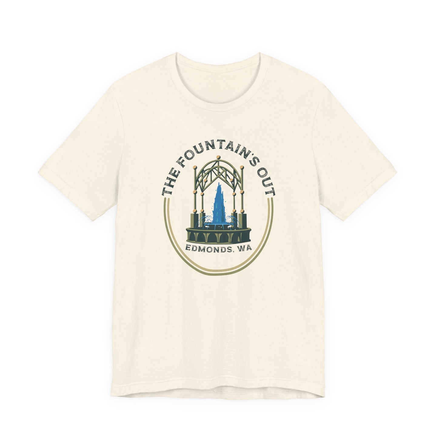 Edmonds Fountains Unisex Tee | Vintage Style Graphic Shirt, Casual Wear, Nature Lover Gift, Travel Souvenir, Summer Fashion