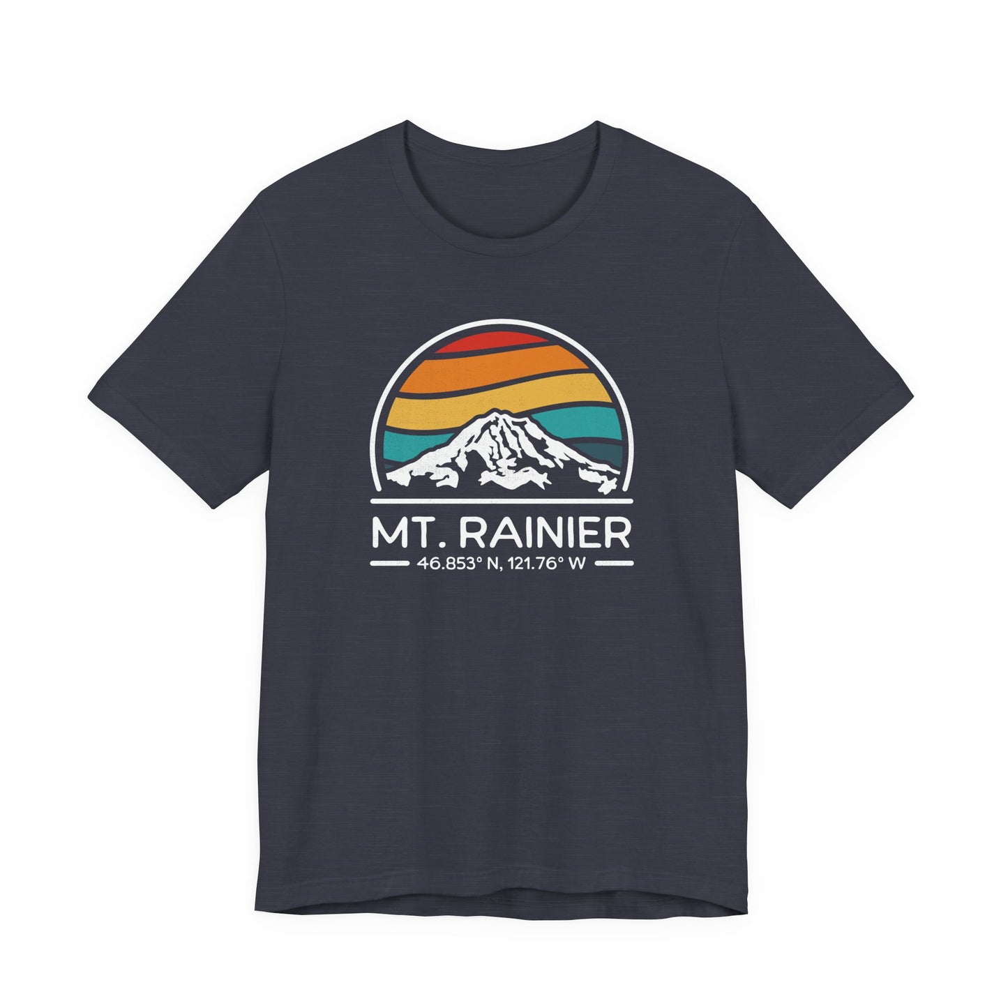 Mountain Retro Tee, Mt Rainier Vintage T-Shirt, Outdoor Hiking Shirt, Nature Lover Gift, Adventure Unisex Top