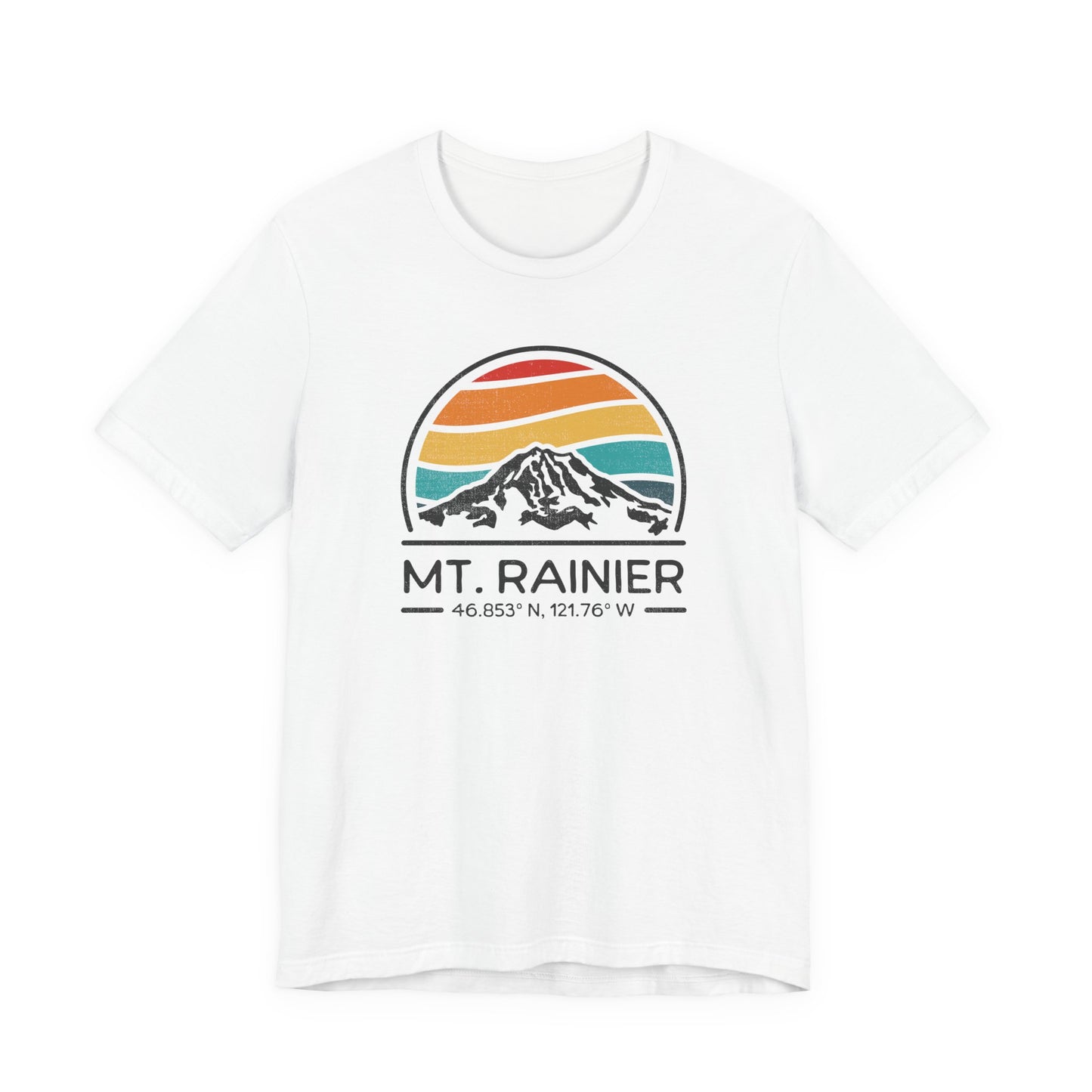 Mountain Retro Tee, Mt Rainier Vintage T-Shirt, Outdoor Hiking Shirt, Nature Lover Gift, Adventure Unisex Top