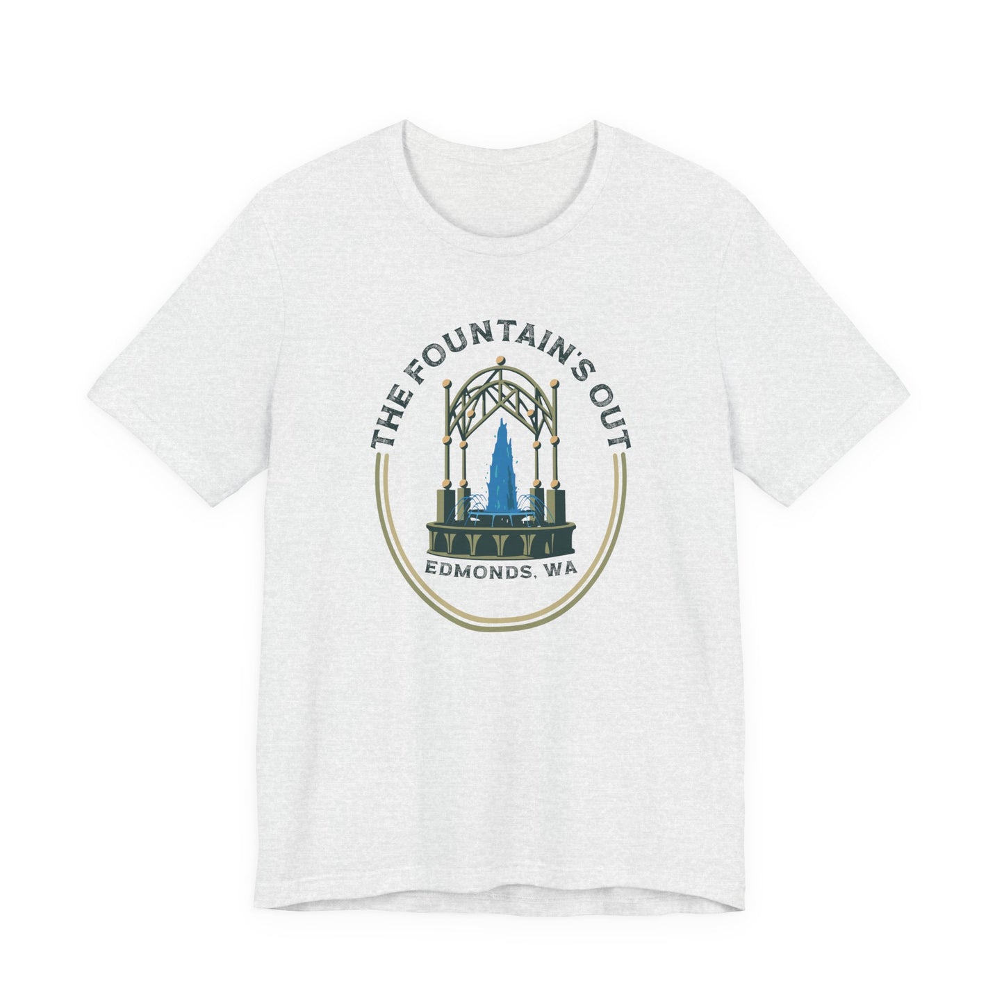 Edmonds Fountains Unisex Tee | Vintage Style Graphic Shirt, Casual Wear, Nature Lover Gift, Travel Souvenir, Summer Fashion