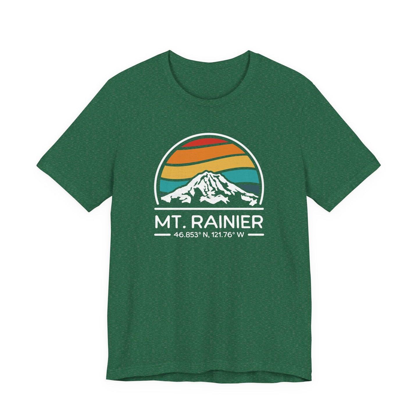 Mountain Retro Tee, Mt Rainier Vintage T-Shirt, Outdoor Hiking Shirt, Nature Lover Gift, Adventure Unisex Top