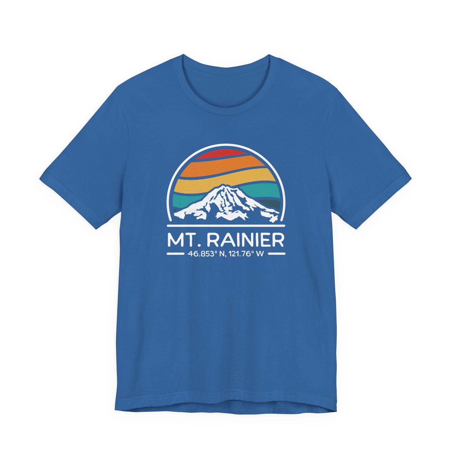 Mountain Retro Tee, Mt Rainier Vintage T-Shirt, Outdoor Hiking Shirt, Nature Lover Gift, Adventure Unisex Top