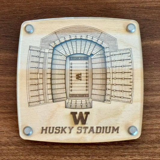 University of Washington Husky Football Stadium Coaster - Officially Licensed