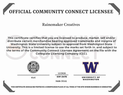 University of Washington Husky Football Stadium Coaster - Officially Licensed Coaster – Handcrafted Baltic Birch Art