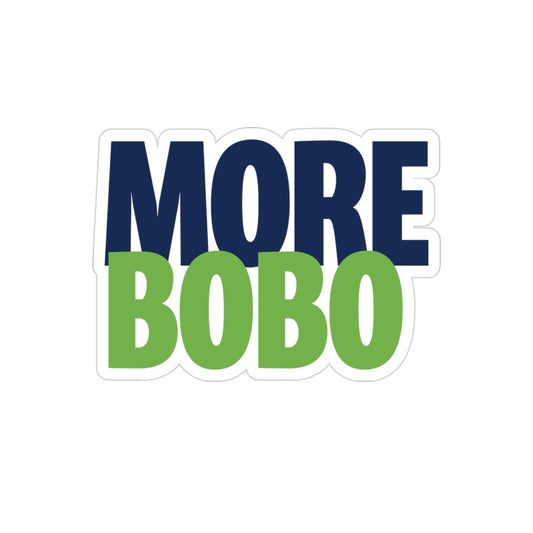 More Bobo Sticker (3.5×2.5") – Seattle Seahawks Jake Bobo Transparent Vinyl Decal