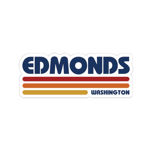 Edmonds Washington Sticker (4×2") – Retro Vinyl Decal
