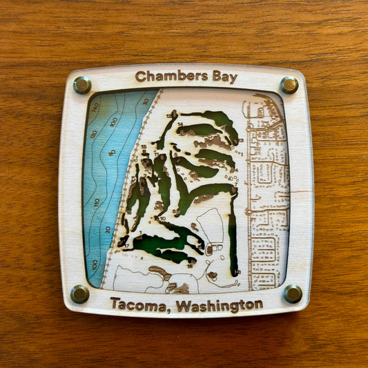 Chambers Bay Golf Course, Tacoma Washington Drink Coaster