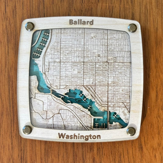 Ballard, Seattle Washington Drink Coaster