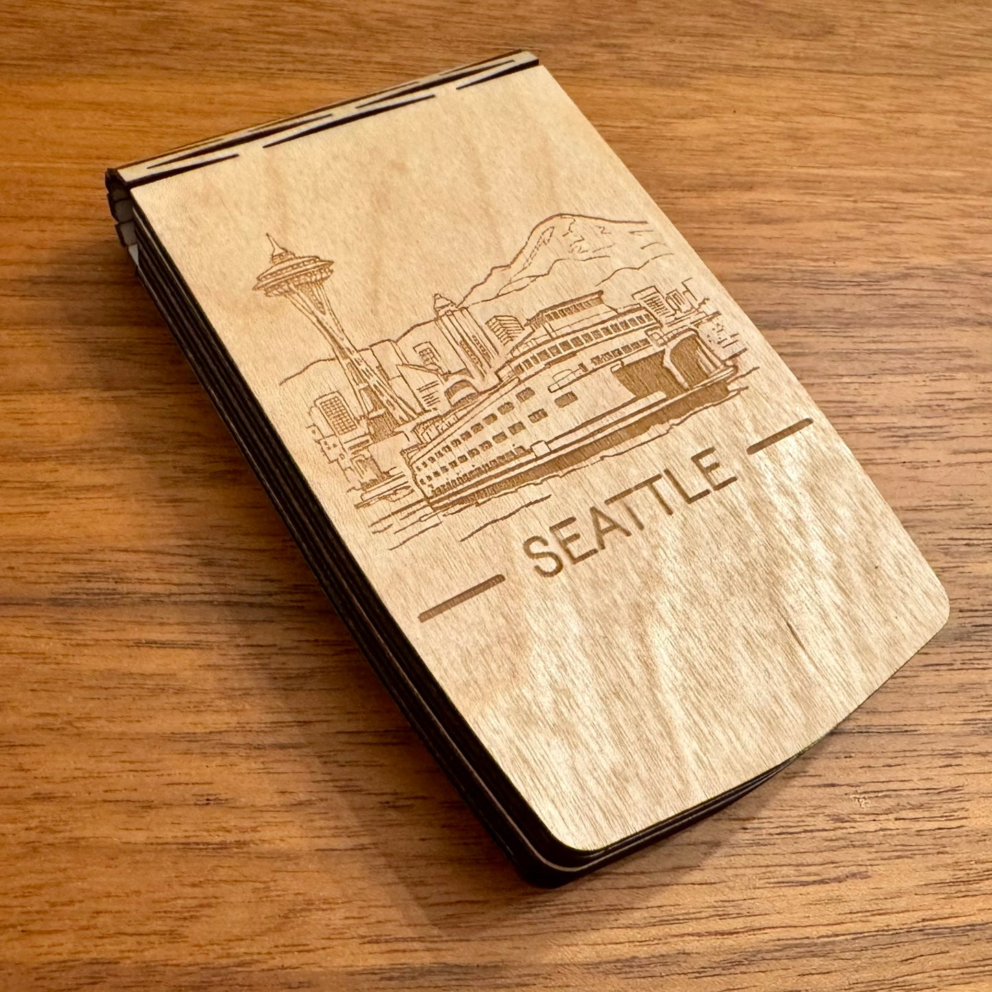 Seattle Skyline - Travel Cribbage Board