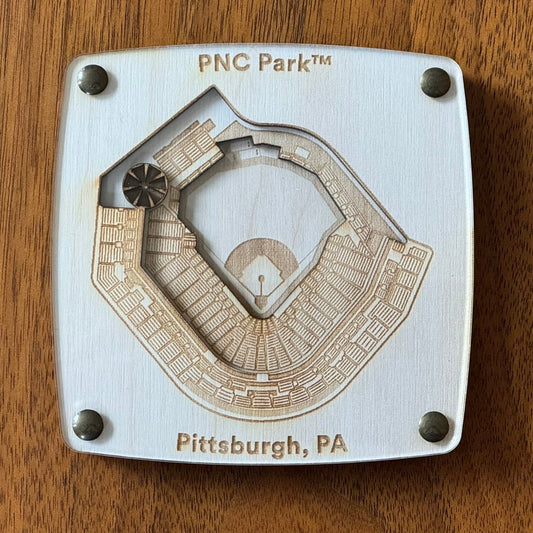 PNC Park - Pittsburg Pirates Coaster – Handcrafted Baltic Birch Art