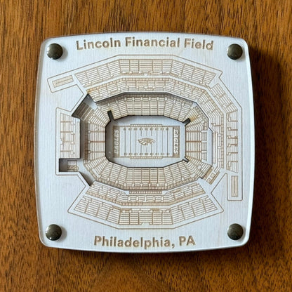 Lincoln Financial Field Coaster - The Home of the Philadelphia Eagles Coaster – Handcrafted Baltic Birch Art