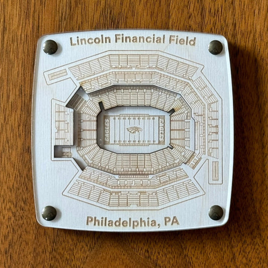 Lincoln Financial Field Coaster - The Home of the Philadelphia Eagles Coaster – Handcrafted Baltic Birch Art
