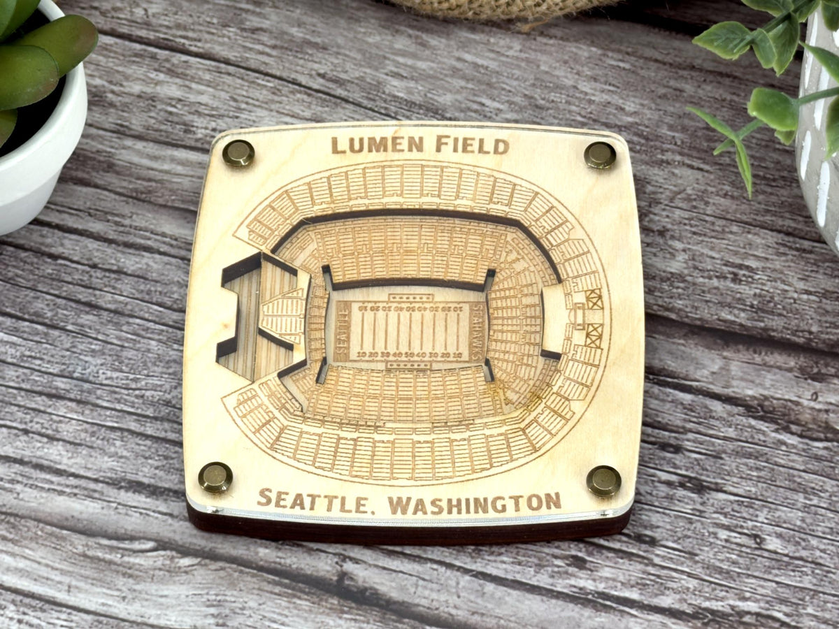 Lumen Field Stadium Coaster - Seattle Seahawks Coaster – Handcrafted Baltic Birch Art