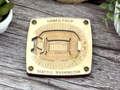 Lumen Field Stadium Coaster - Seattle Seahawks Coaster – Handcrafted Baltic Birch Art