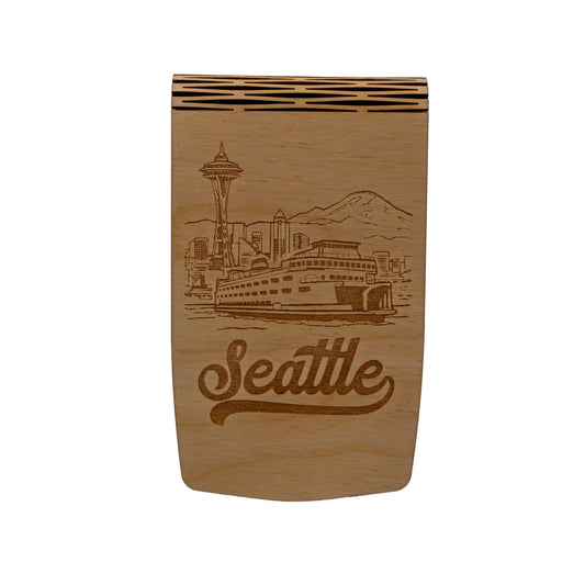 Seattle Skyline Travel Cribbage Board – Laser Engraved City Gift